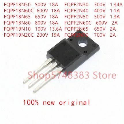 10 шт. FQPF18N50 FQPF18N60C FQPF18N65 FQPF18N80 FQPF19N10 FQPF19N20C FQPF2N30 FQPF2N40 FQPF2N50 FQPF2N60C FQPF2N65 FQPF2N70|Аксессуары