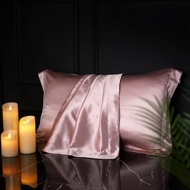 

Double-sided 100% Natural Silk Pillowcase Mulberry Silk Skin-friendly Beauty Pure Silk Pillowcase 1PC Cushion Cover