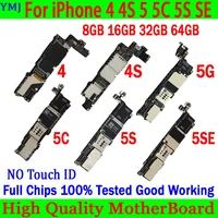 no touch id for iphone 4 4s 5 5c 5s 5se motherboard 8gb 16gb 32gb full chips logic board 100 test free icloud original unlocke
