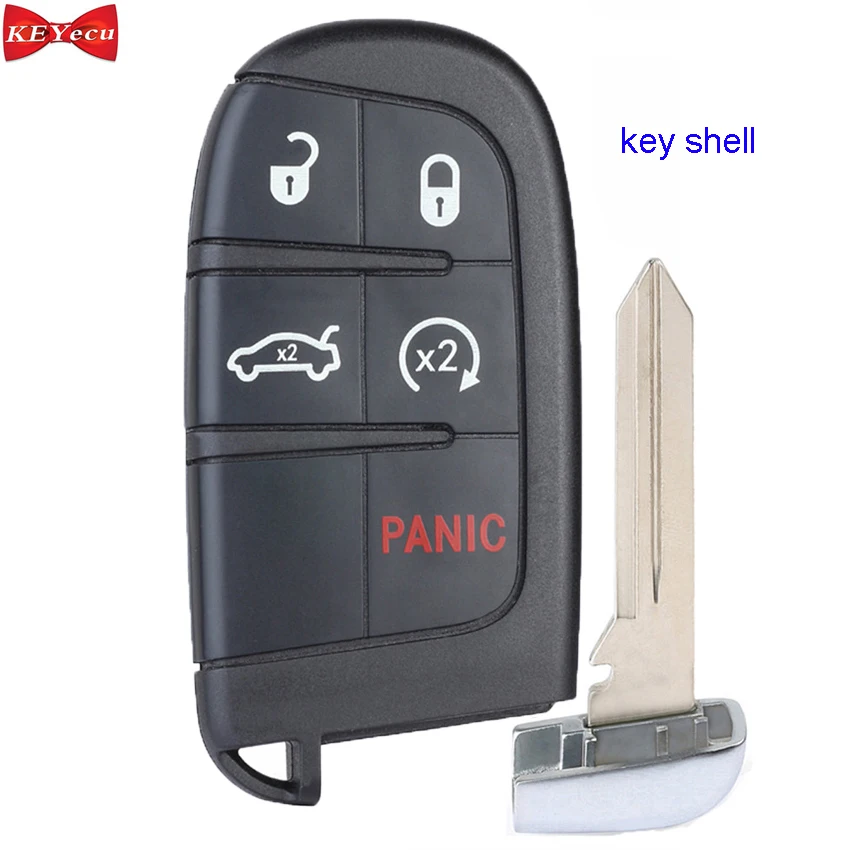 KEYECU для Chrysler 300 Для Dodge Challenger зарядное устройство Journey Jeep Smart Remote Car Key чехол