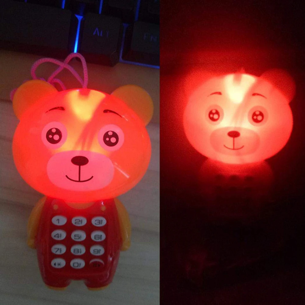 Творческий мультяшный музыкальный телефон светящиеся игрушки Веселая Детская