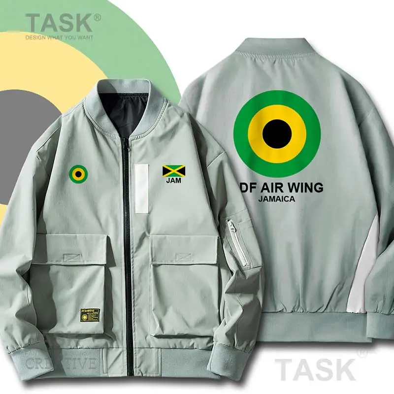 

Military Army Jackets Air Force Jamaica JAM Jamaican Hip Hop Slim Fit Pilot Coat Men's Bomber Zipper Jacket Tooling Thin coat