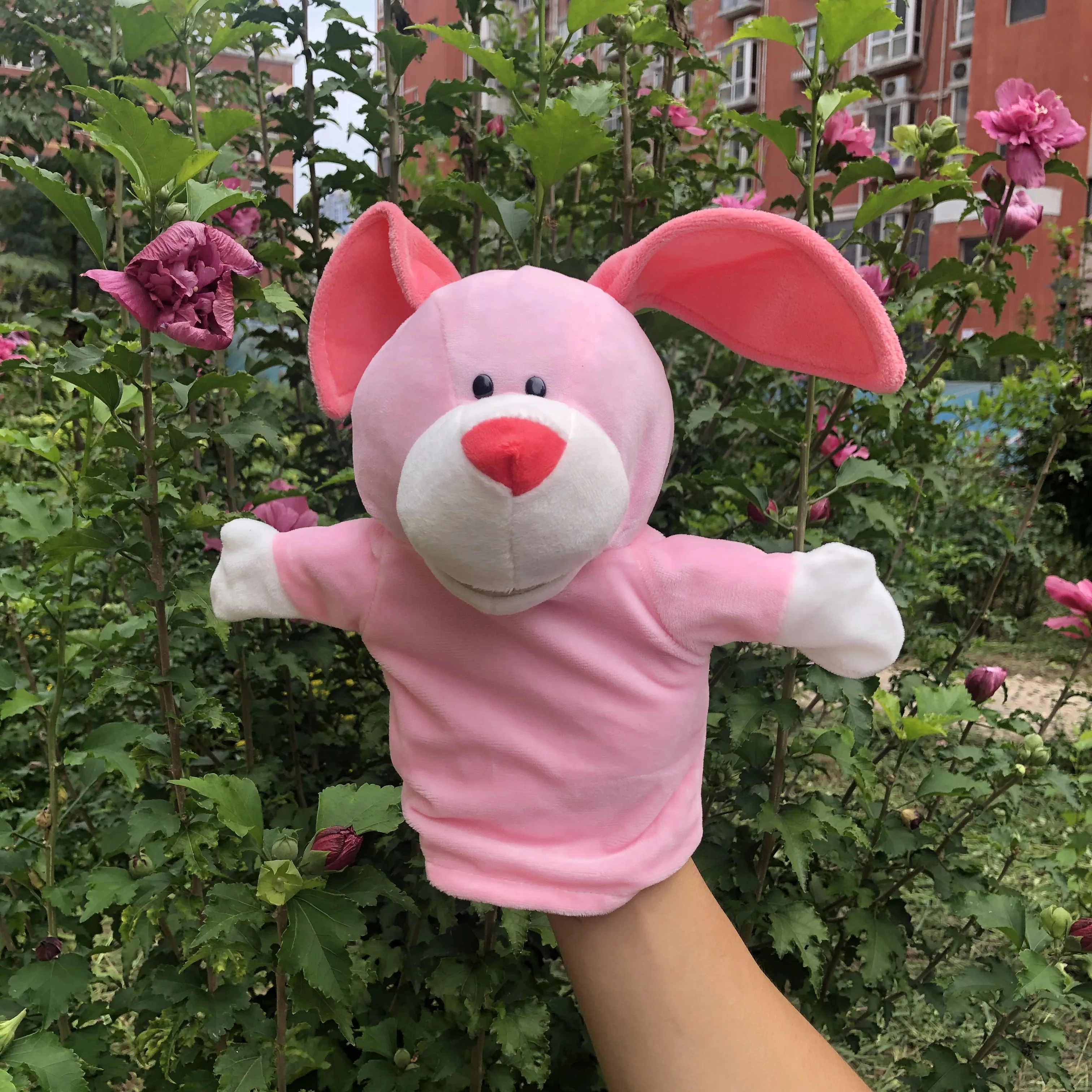 24 см Розовый Кролик Плюшевые пальчиковые игрушки для детей милые Мультяшные