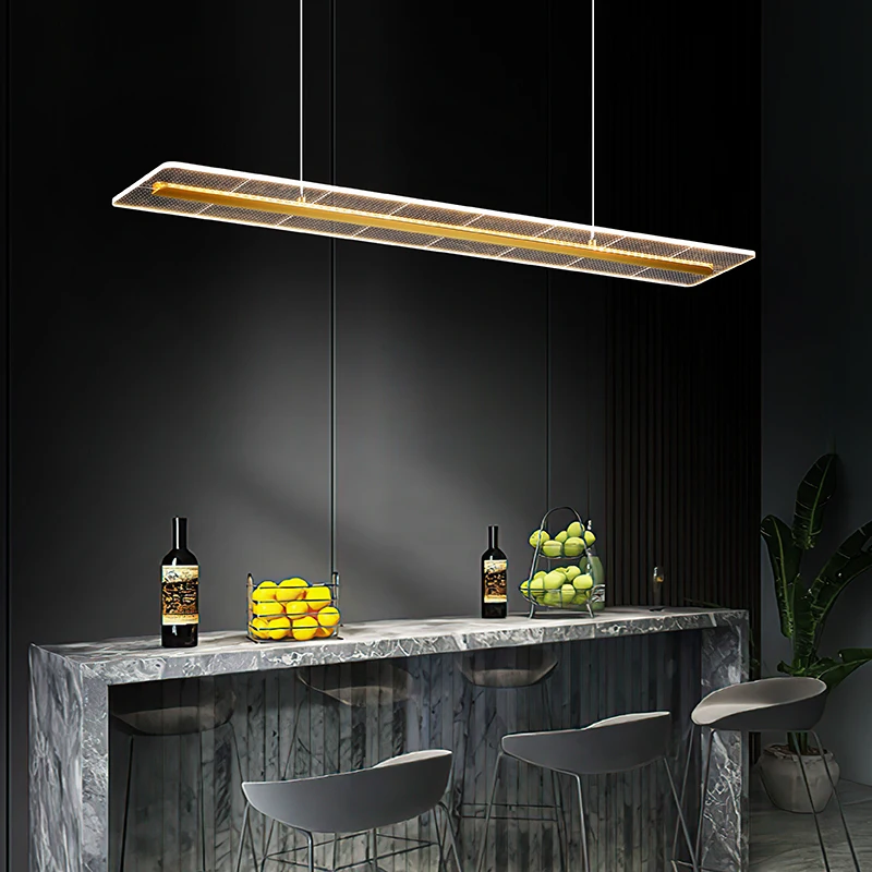 Простые светодиодные люстры Золотой светодиодный подвесной светильник