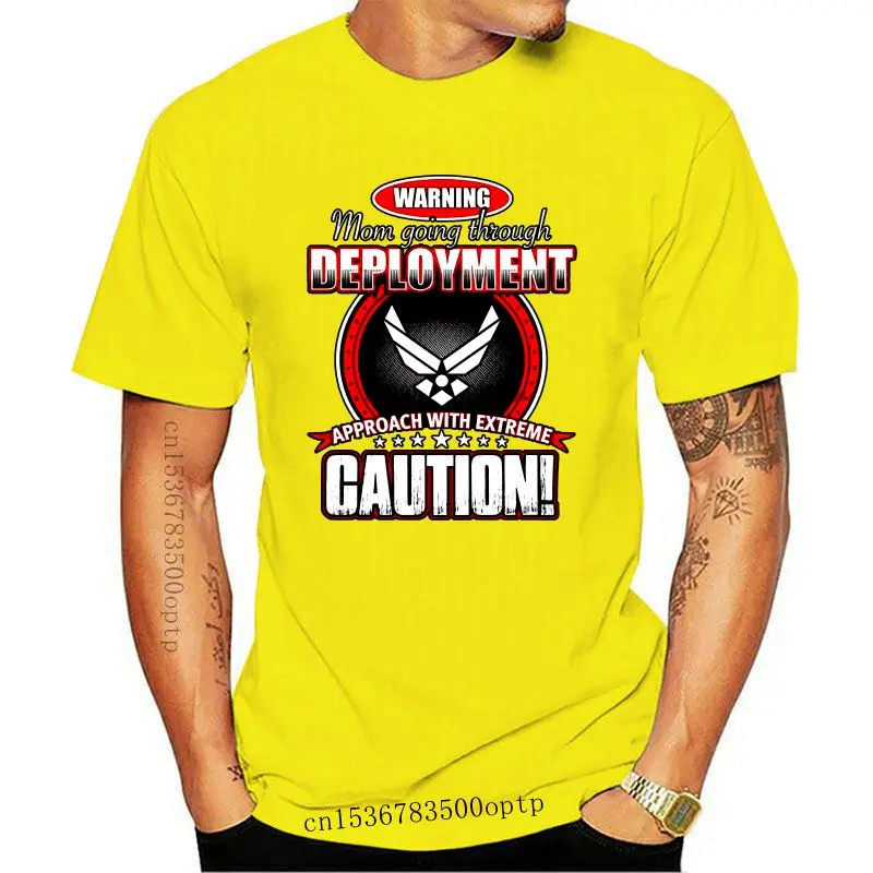

Womens Air Force Mom Going Through Deployment Caution T-shirts