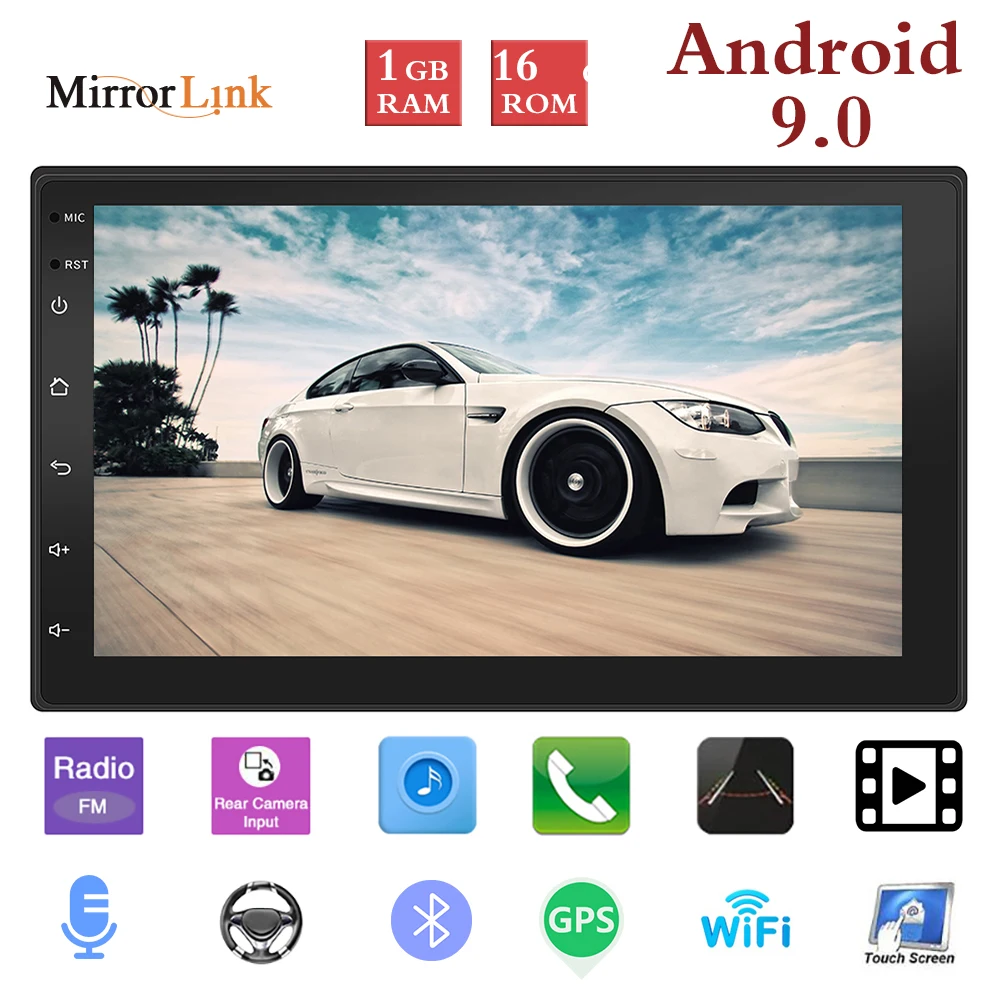 

Автомагнитола 2 Din, 7 дюймов, Android, мультимедийный видеоплеер, Bluetooth, GPS, 2.5D емкостный сенсорный экран, аудио-навигация для универсальной