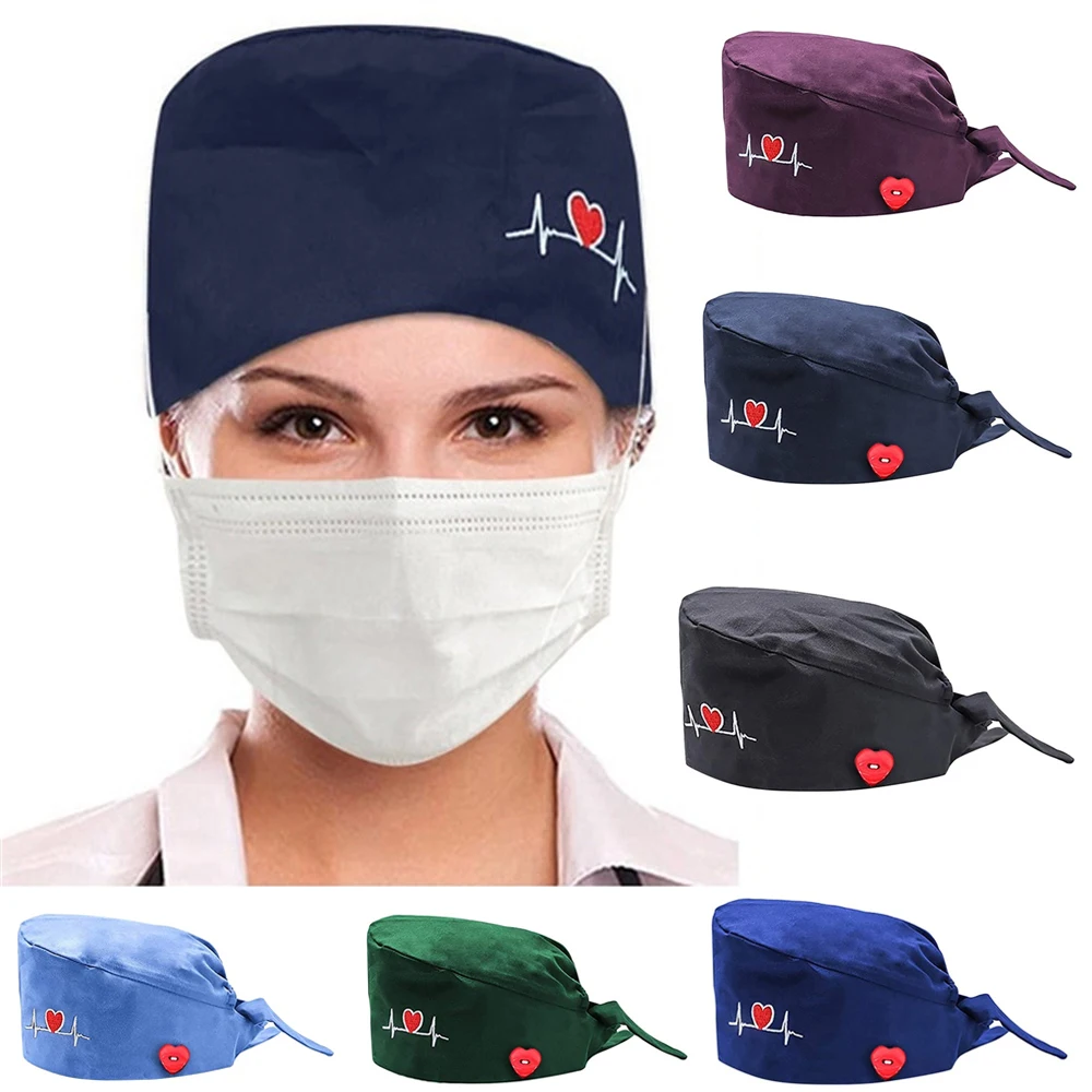 1 шт. модная шапка с принтом рабочая на пуговицах Повседневные шапки из скраба