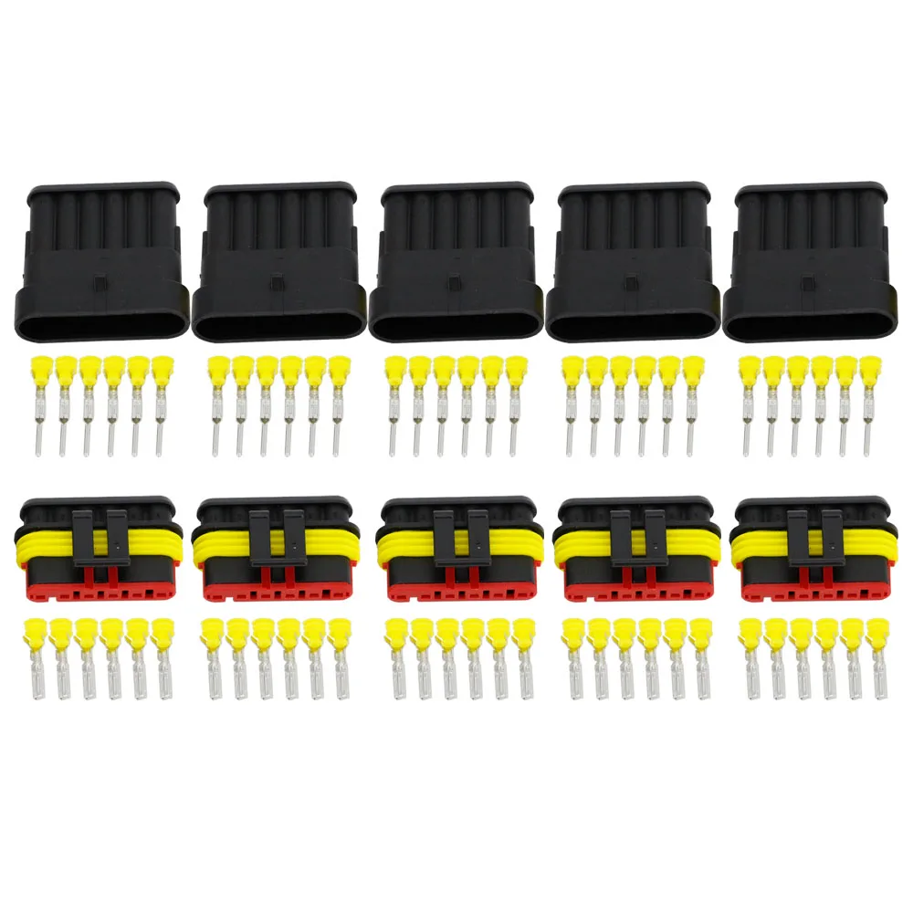 5 комплектов 6 Pin AMP 1 разъем DJ7061 1.5 11/21 водонепроницаемый Электрический провод