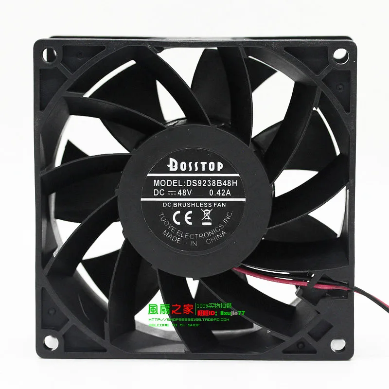 

Bosstop 9238 48V 0.42a охлаждающий вентилятор 9 см DS9238B48H 92x92x38 мм