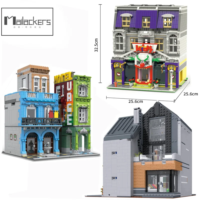 Создатель города эксперт уличный вид кубики Moc Joker Park Hotel современная библиотека