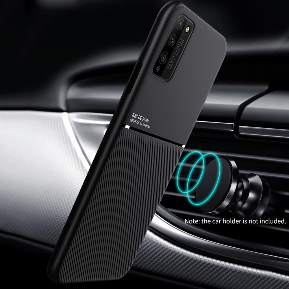 Матовый кожаный автомобильный противоударный чехол для Huawei Honor 30 30S 20 20i 10i 9X 8X Play