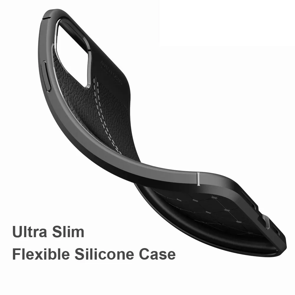TPU Leather Case For iPhone 11 Pro Max Rubber Cover Hybrid Silicone Bumper Phone for 2019 Funda |