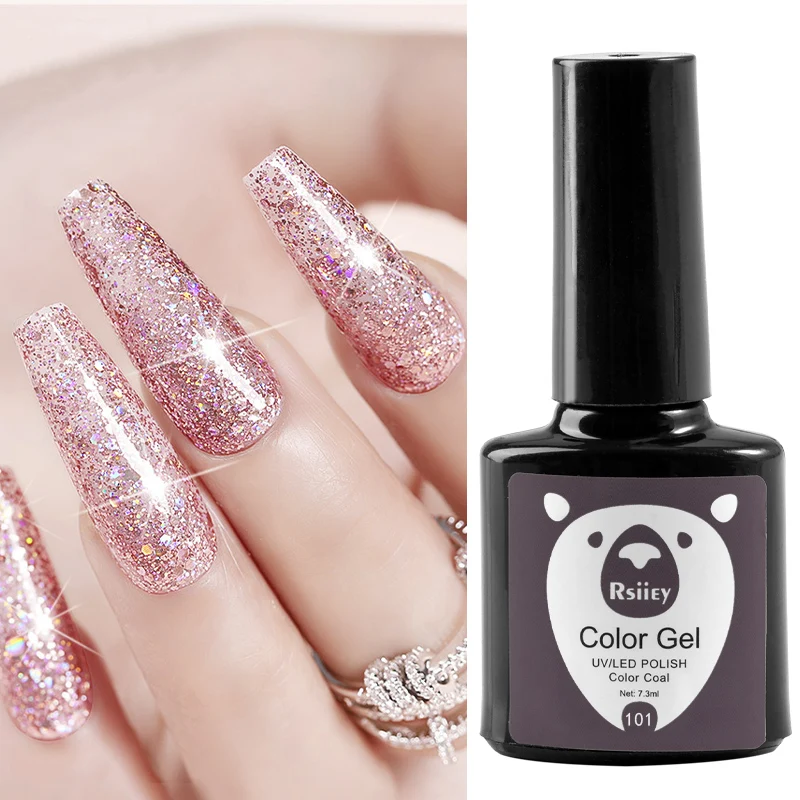 

XWB 7 мл светоотражающий Флюоресцентный зеркальный зимний цвет блестки отмачиваемый УФ светодиодный лак для украшения ногтей