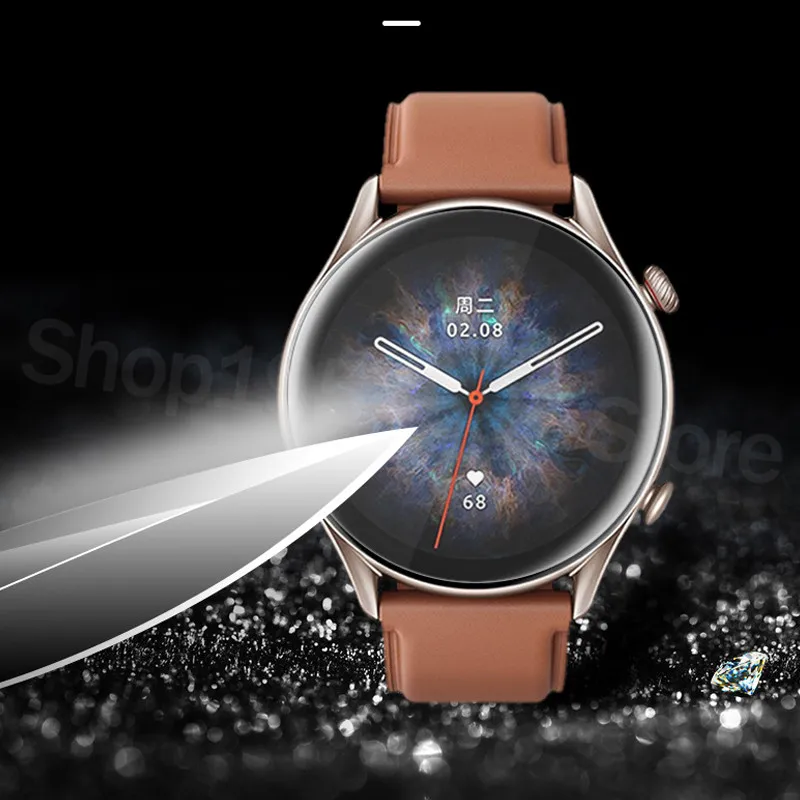 3Pcs For Xiaomi Huami Amazfit GTR 4 3 Pro GTR2 2e 3Pro Screen Protector Full Coverage Soft TPU Film Not Tempered Glass - купить по