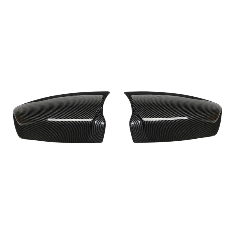 2 шт. Автомобильная боковая крышка зеркала заднего вида из углеродного волокна ABS