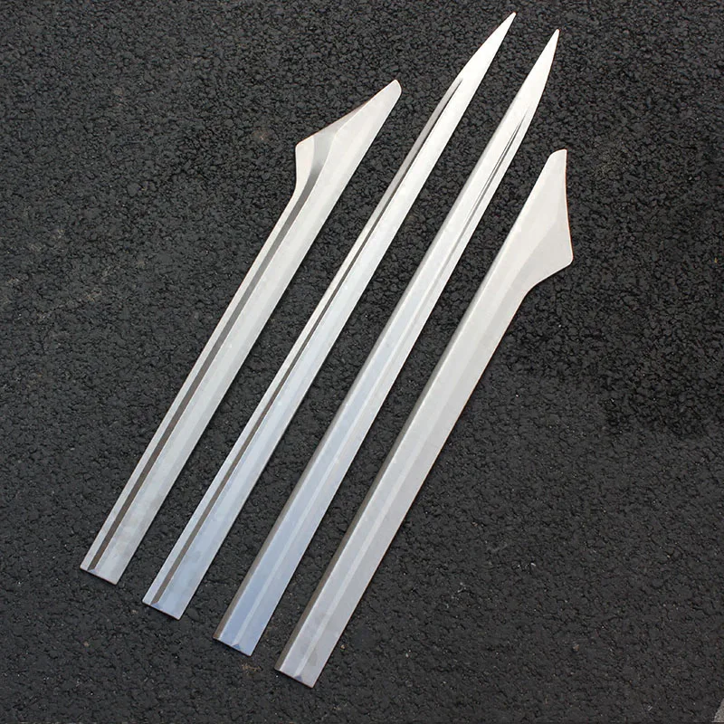 4 шт. серебристые утолщенные декоративные бамперы из нержавеющей стали для двери