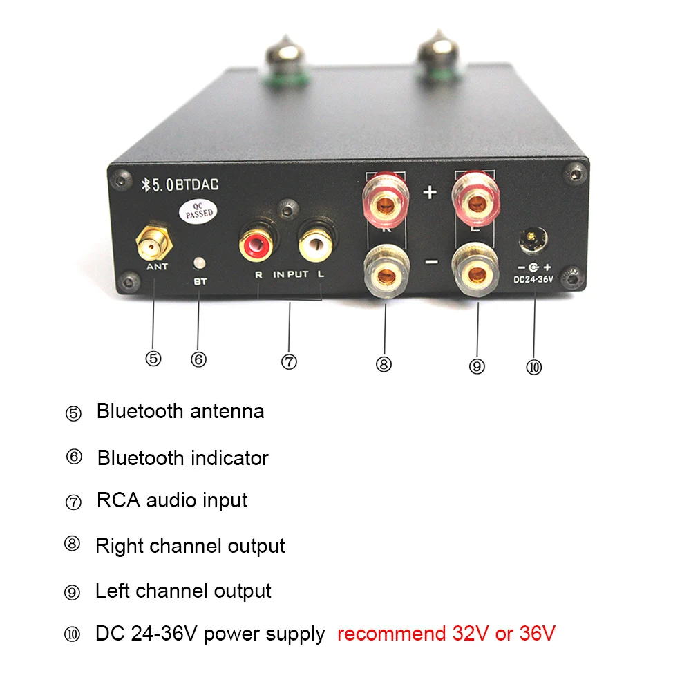 Плата стереоусилителя QCC3003 Bluetooth 5 0 TDA7498E 80 Вт * 2 6j1 трубчатый декодер предусилитель