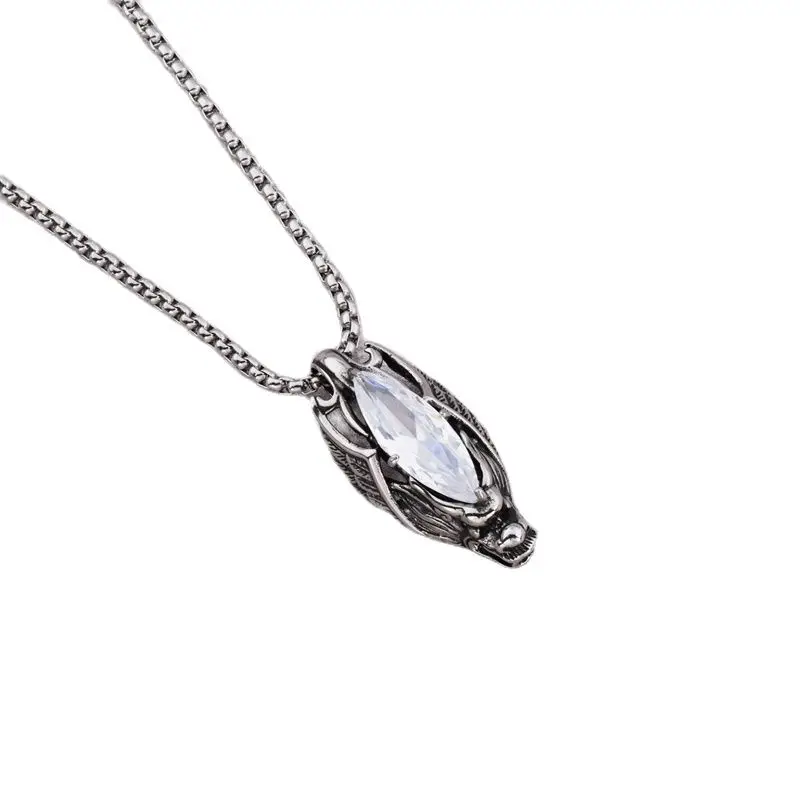 Женское винтажное ожерелье подвесное в готическом стиле с кристаллами летучей