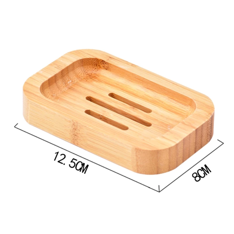 

Wooden soap dish, bamboo soap tray holder, soap holder board box container, portable household bathroom storage supplies