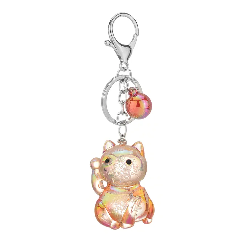 

Lucky Cat Keychain Accessories New Cartoon Women Cat Key Chains Charm Bag Pendant Gift Gifts For Men And Women Car Keyrings NEW