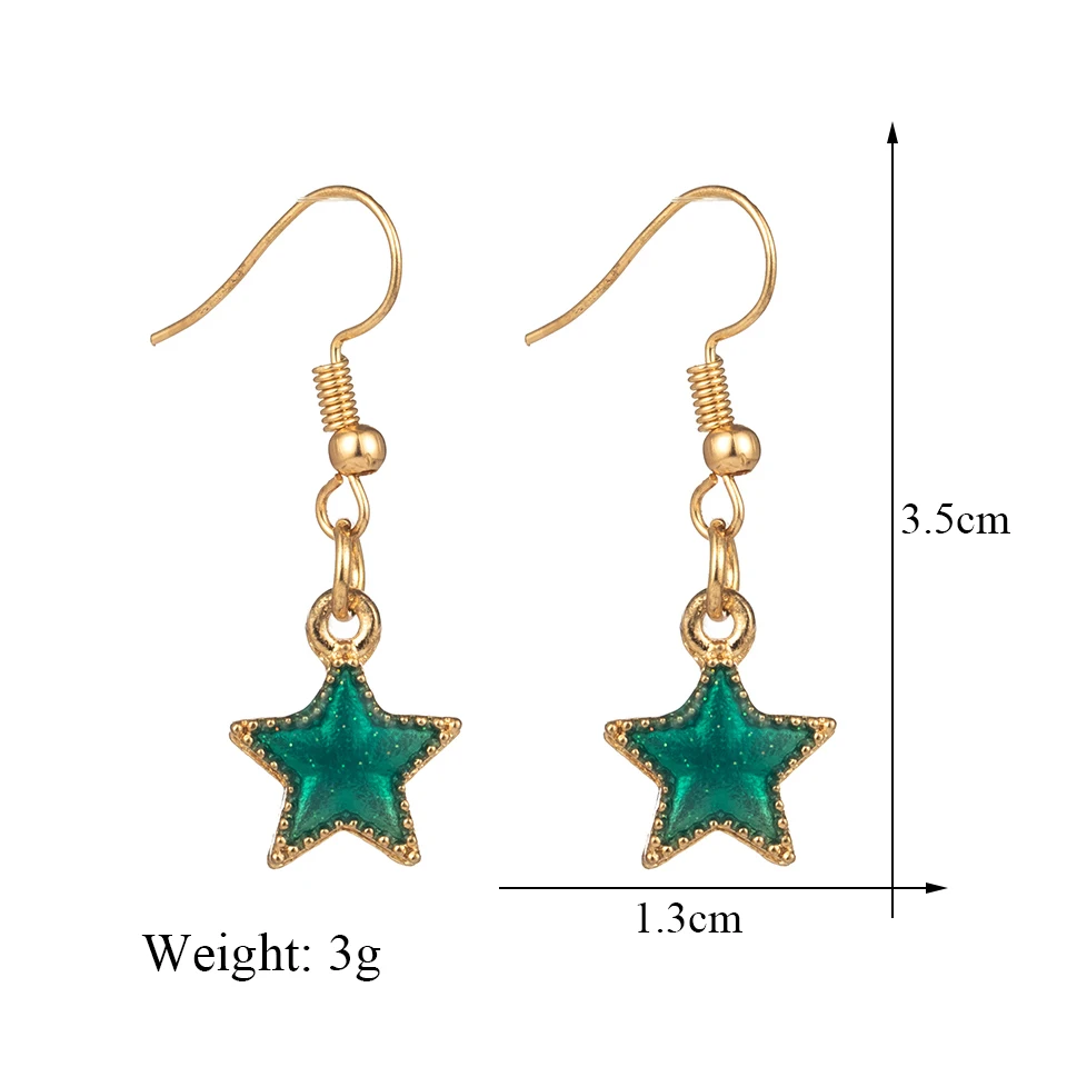 2019 New Fashion Romantic Sweet Cute Colorful Star Shape Dangling Drop Earrings For Women And Girls Wedding Engagement Accessory | Украшения