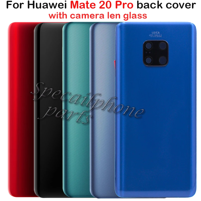 Задняя крышка для Huawei Mate 20 Pro задняя корпуса аккумулятора телефона с объективом