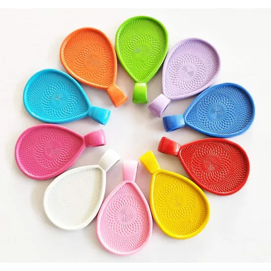 

100PCS Mixed Color Drop Tray in 25MM Alloy Charms Jewelry Making Accessories DIY Necklace Crafts T19