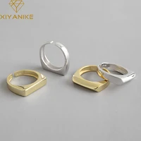 xiyanike 925 sterling silver geometric rectangle smooth bevel ring female punk fashion jewelry accessories %d0%ba%d0%be%d0%bb%d1%8c%d1%86%d0%be wholesale gift