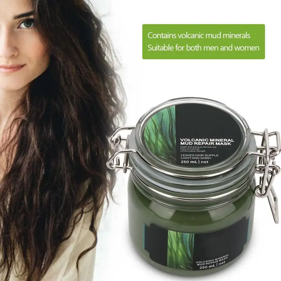 

Deep Moisturizing Dry Hair PURC Volcanic Mud Hair Mask Deep Nourishing Dry Hair Repairing Hair Care Mask Natural Safety