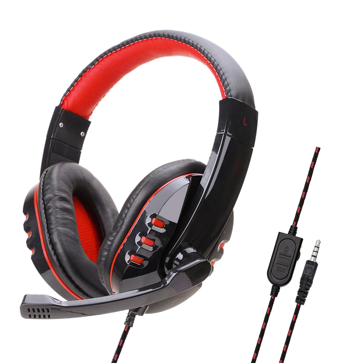 

SY733MV Wired Headphone Stereo Surround Gaming Headset Over-head Gamer Earphone with Mic Volume Control for PS4 PC