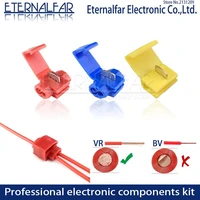 5v 220v line connector 10 24a terminal joint blue red quick connection clip wire crimp splitter lip break clamp soft distributor