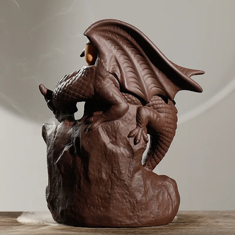 

Dragon bunker incense burner ceramic backflow incense burner home office decoration small ornaments for gift mx5161511