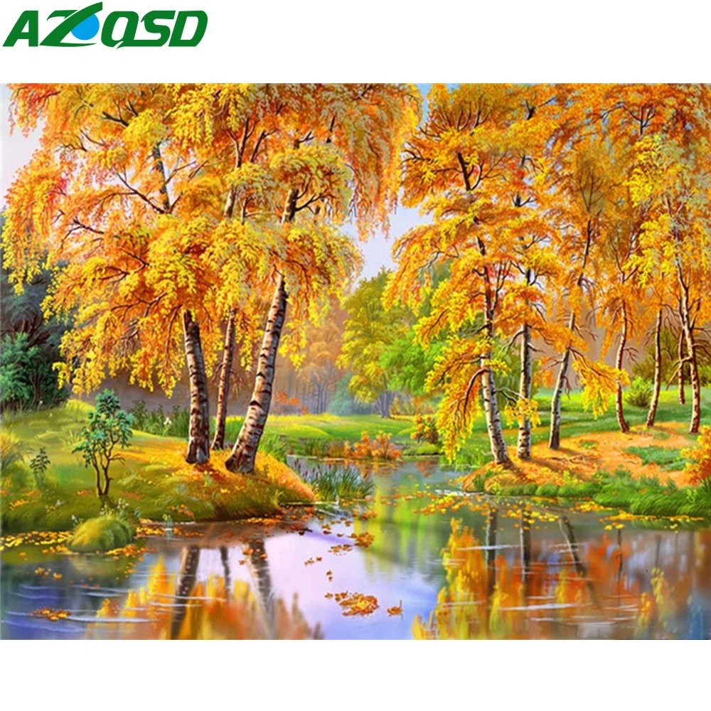AZQSD 5d алмазная живопись мозаика древо полная дрель квадратная Алмазная вышивка