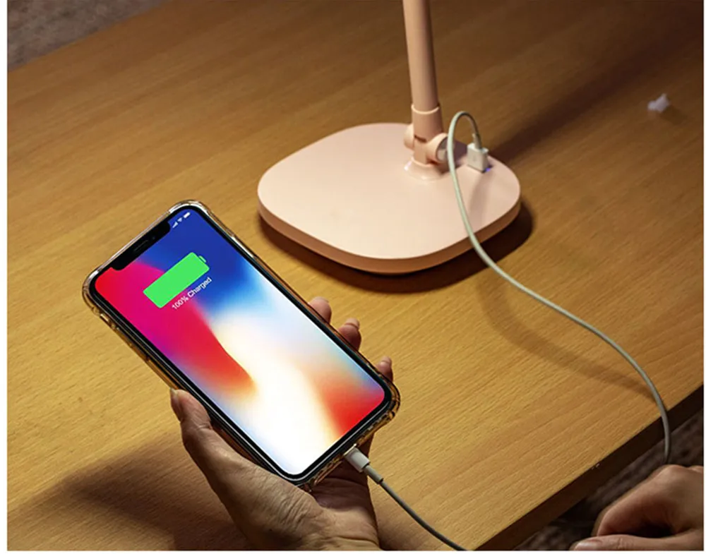 0- сенсорная затемняемая Светодиодная настольная лампа USB перезаряжаемая регулировка для детей дети чтение кабинет прикроватная Спальня Гостиная