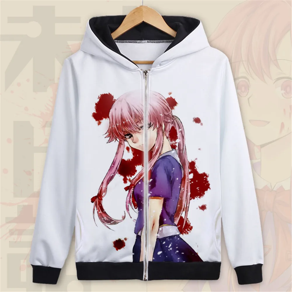 Костюм для косплея Mirai Nikki Gasai Yuno толстовки Корейская версия свободного кроя