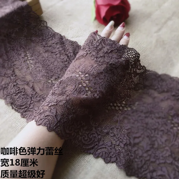 3 м/лот 22 см темно кофейная эластичная кружевная Мягкая юбка нижнее белье