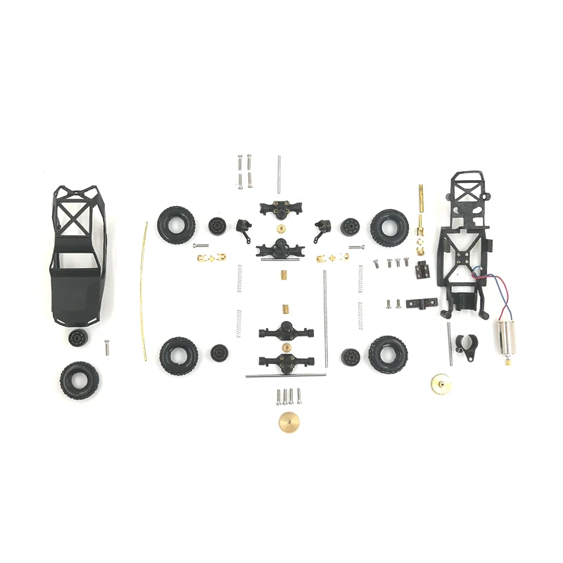 Dasmikro Das87 Das87A03 HO Масштаб 1/87 4x4 Шасси DIY пустынный грузовик гусеничный комплект с 3D печатным корпусом и двигателем