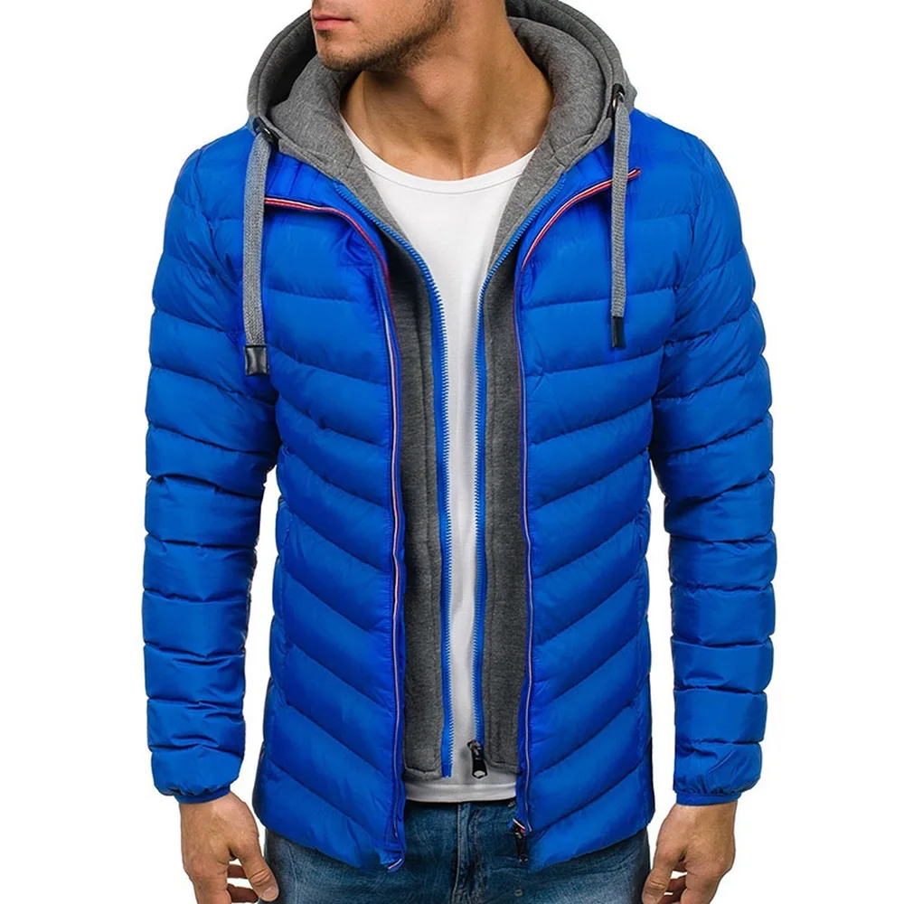 Winter Men Jacket 2021 Casual Hooded Mens Jackets and Coats Thick Parka Men Outerwear  3XL Zipper Male Streetwear