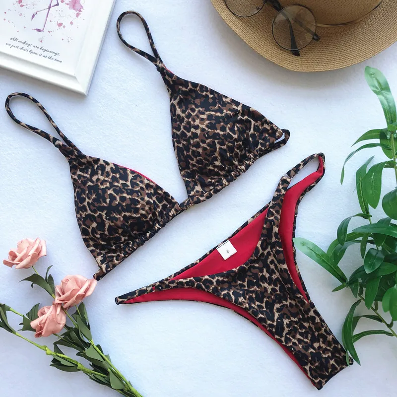 

Bikini Set Female Leopard Swimsuits Sexy Bikinis Women Plavky Swimming Suit Bikinis Women Beachwear Swimwear Women Biquini