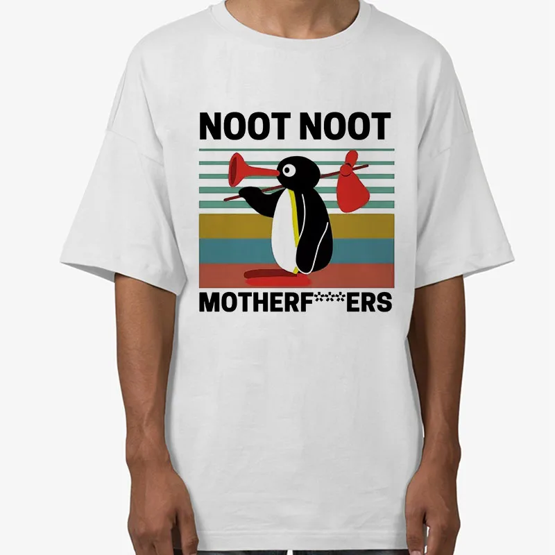 Noot Pingu забавная футболка Nootnoot уличная одежда с мотивами из аниме Мужской топы