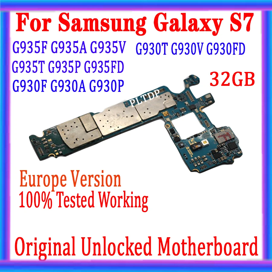 Материнская плата 32 ГБ для Samsung Galaxy S7 G930F G930FD G930V G935F G935FD оригинальная