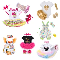 doll accessories 50 58cm silicone doll clothing reborn baby girls toys clothes dress with headband set kids christmas gift