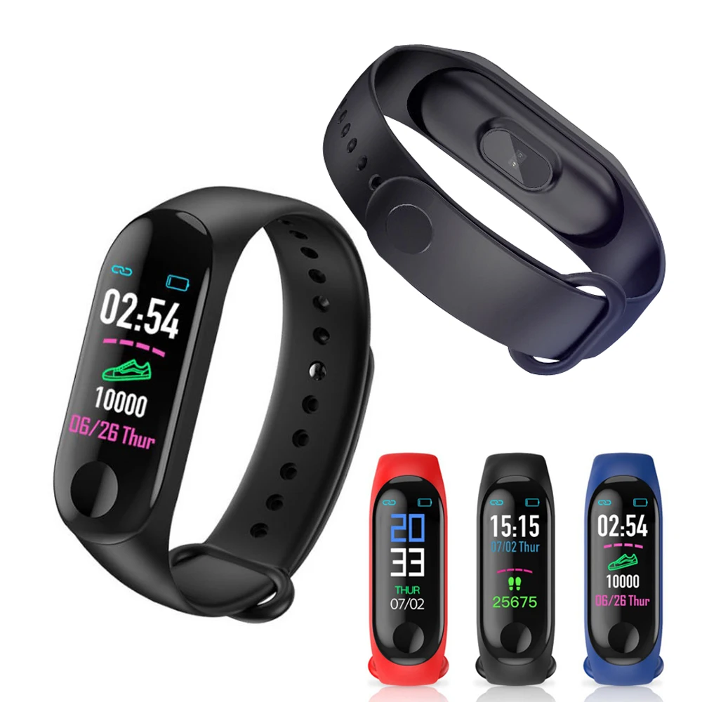 Умный водонепроницаемый фитнес браслет с измерением пульса и артериального