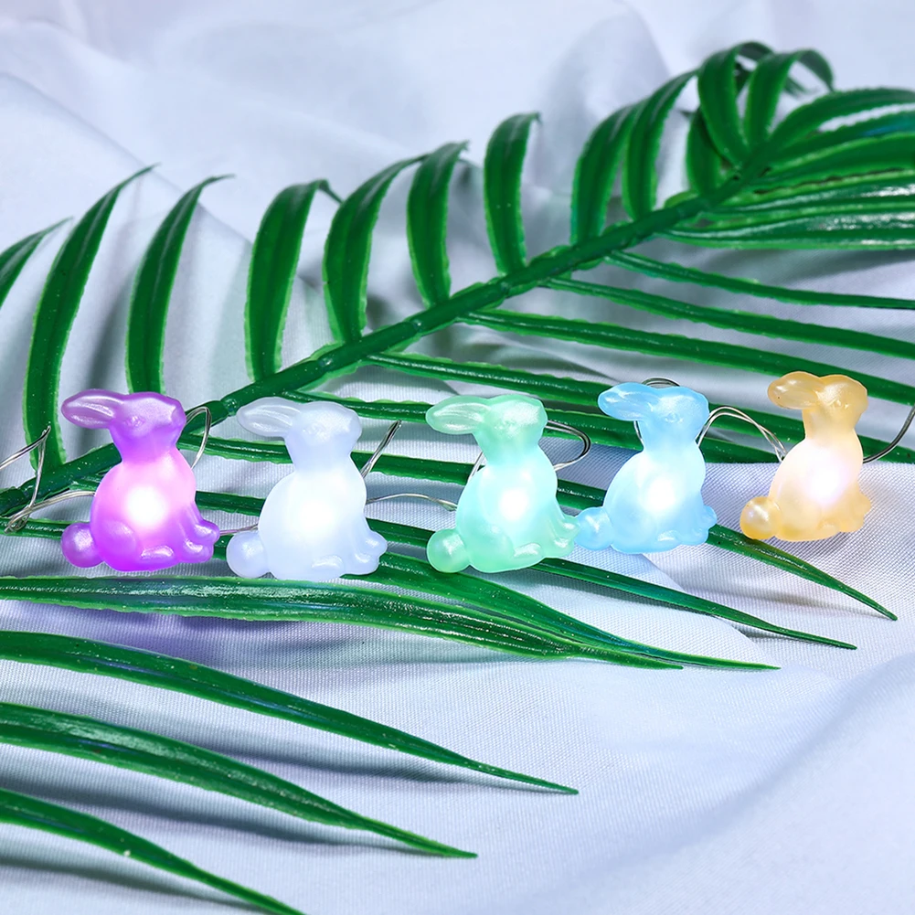 

3M 40 LED Easter Light String Rabbit Carrot String Lamp Bunny Festive Home Decor Battery Supply