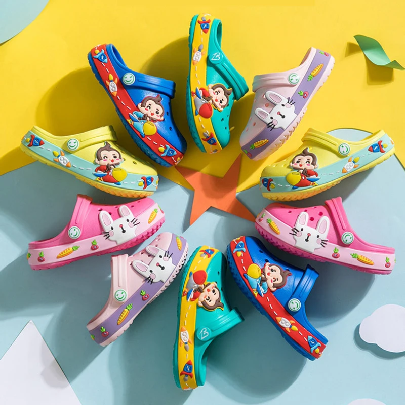 Новая летняя одежда для детей с рисунком крокодил Обувь мальчиков и девочек