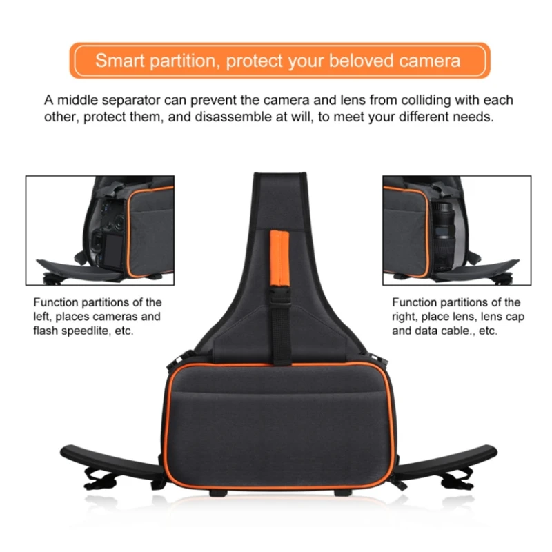 y1ae portable mini slr camera case stotage pouch travel backpack waterproof shoulder messenger bag with removable lens bag free global shipping