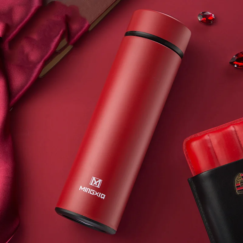 JOUDOO Vacuum Insulation Cup Water Bottle 500ML Stainless Steel Thermos-Cup 35 - Цвет: Красный