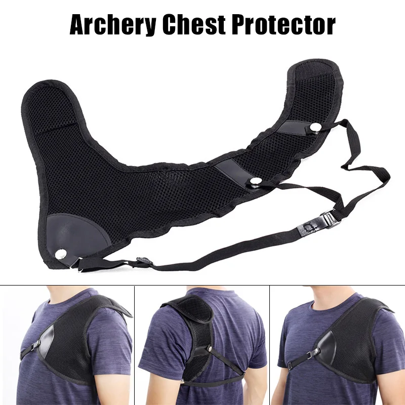 Hunting Archery Chest Guard Adjustable Protector Accessory Breathable for Outdoor SAL99 | Back Support