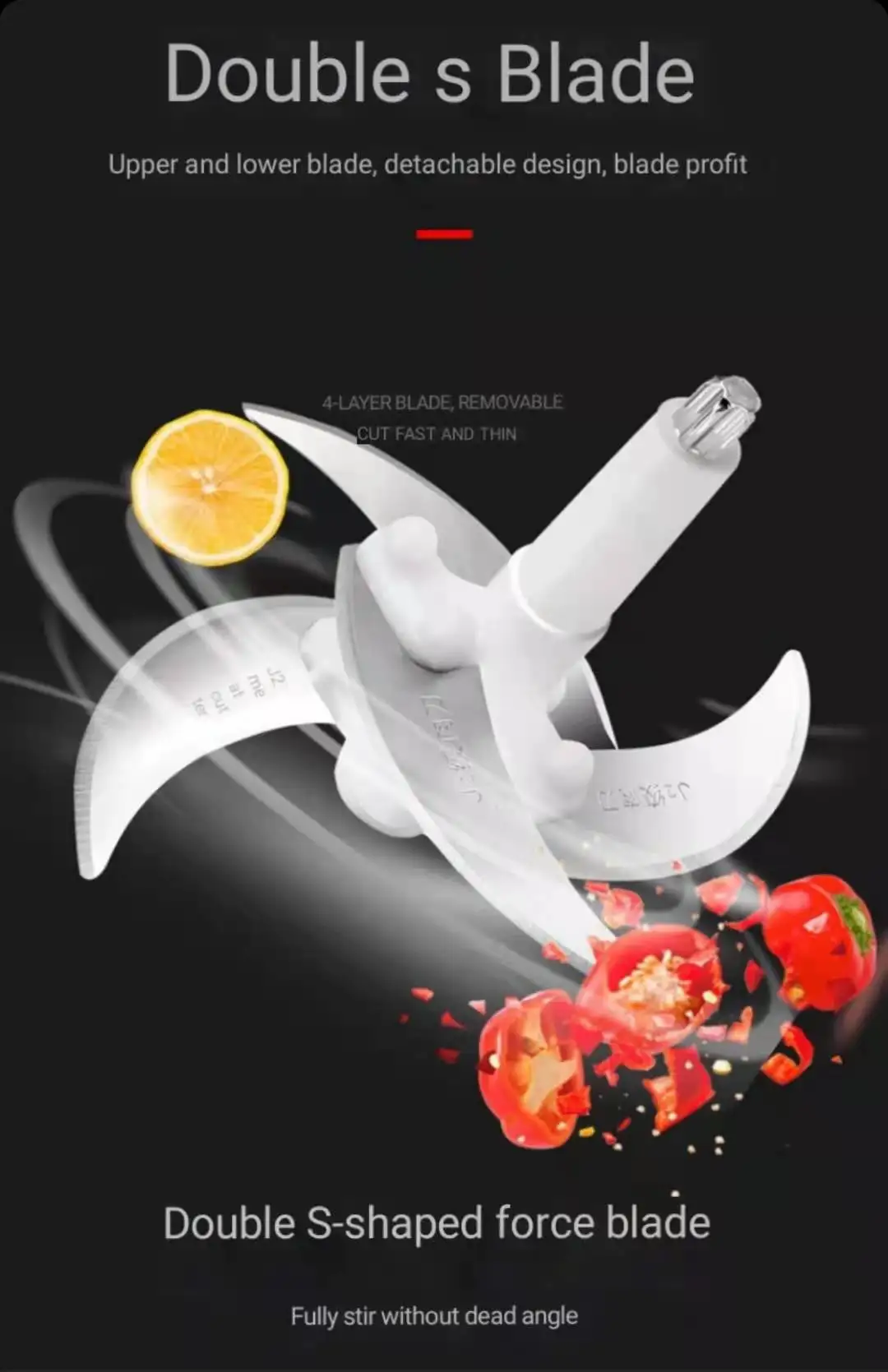 

Kitchen household electric meat grinder stainless steel multi-function mincing, mixing and cooking machine small meat crusher