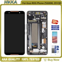 For Original Asus ROG Phone ZS600KL Z01QD LCD Display Touch Screen Digitizer Glass Assembly Frame
